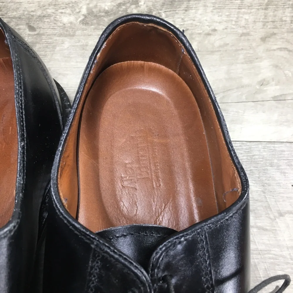 Mens Allen Edmonds Ashton Derby Leather Split Toe Oxfords Black Shoes Size 10.5